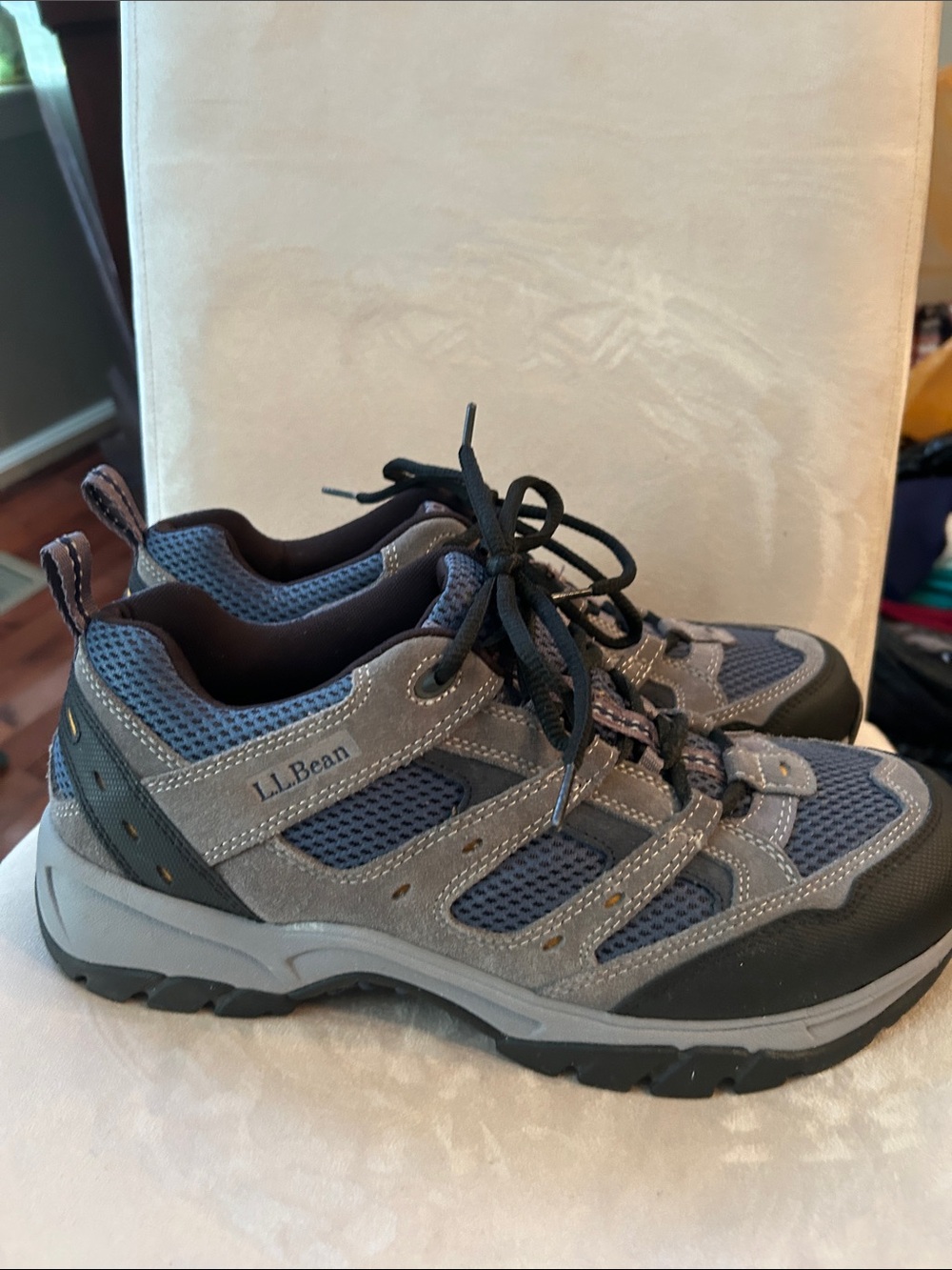 L.L. Bean Men's Grey and Blue Trail Shoes - Picture 2 of 8